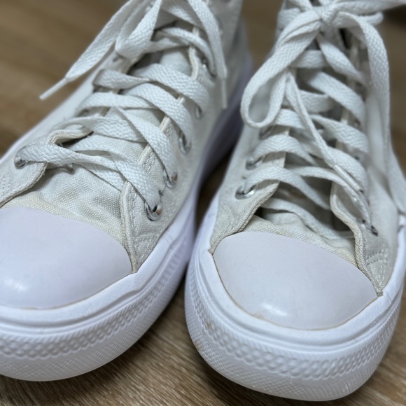 Converse Chunky Platform High Top All Star White Size 7 - Picture 10 of 11